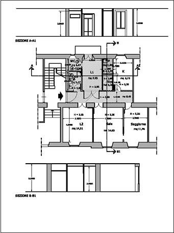 Progetto interni appartamento uso professionale, Roma