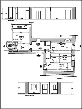 Progetto interni appartamento uso ufficio, Roma
